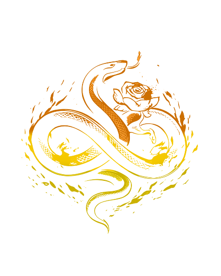 Serpente com Rosa